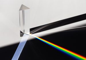 Image of a prism that refracts light, just like in uv-vis spectroscopy ​